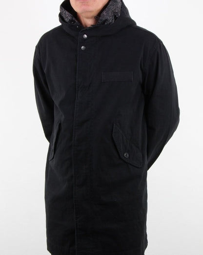 Pretty Green Cassidy Parka Schwarz