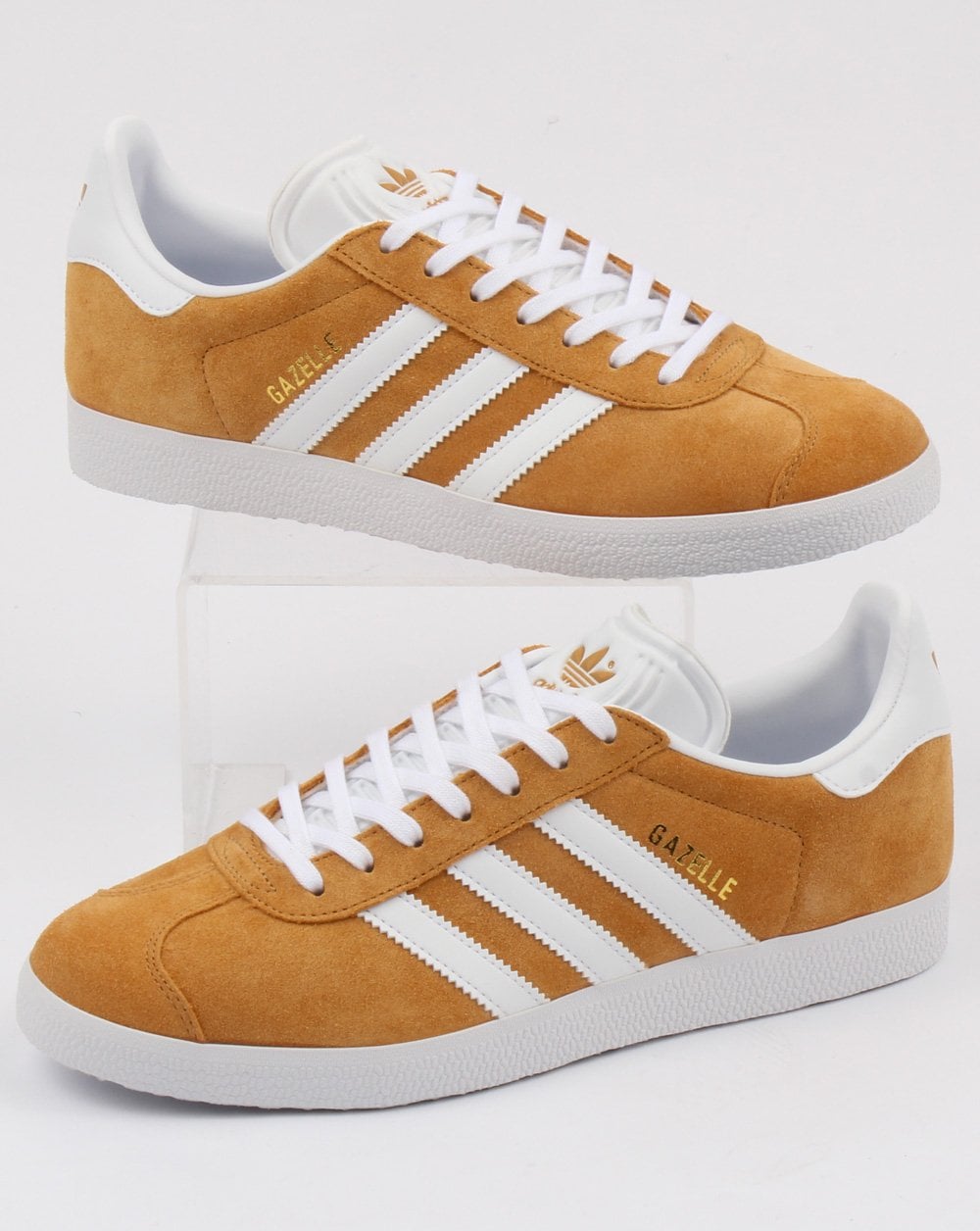 Adidas Gazelle Sneakers Mesa Gold/Weiß