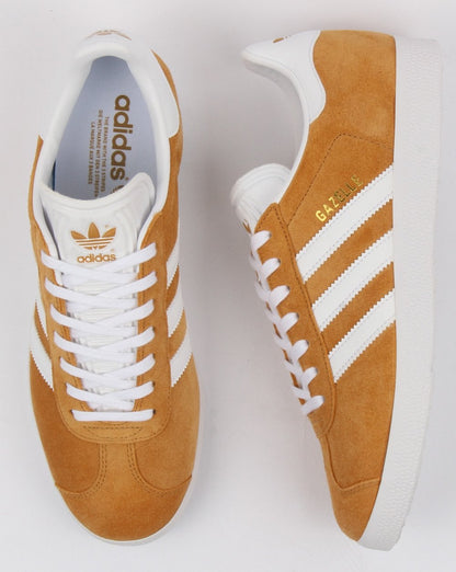 Adidas Gazelle Sneakers Mesa Gold/Weiß