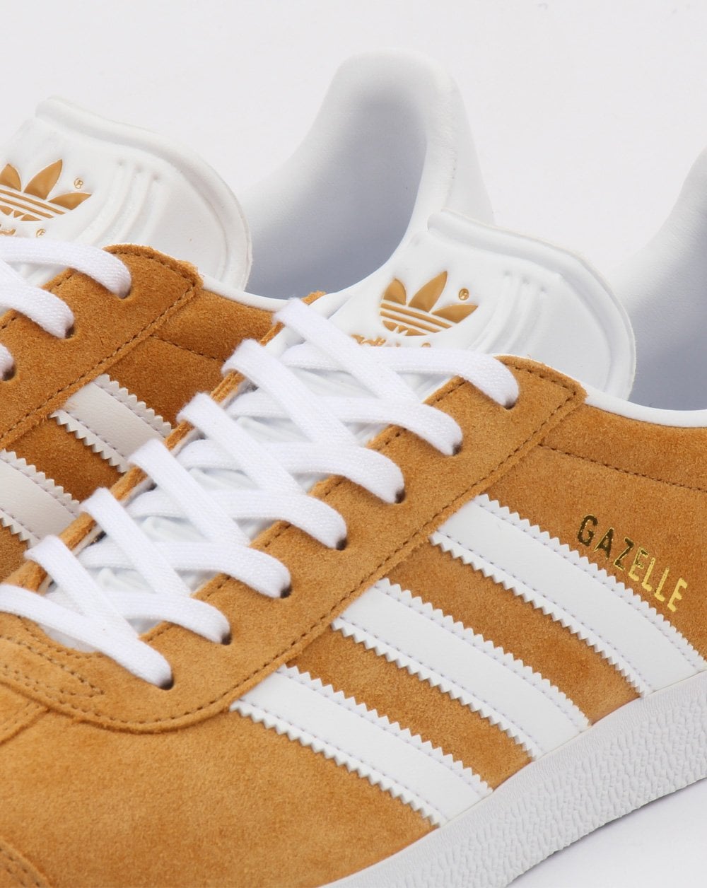 Adidas Gazelle Sneakers Mesa Gold/Weiß
