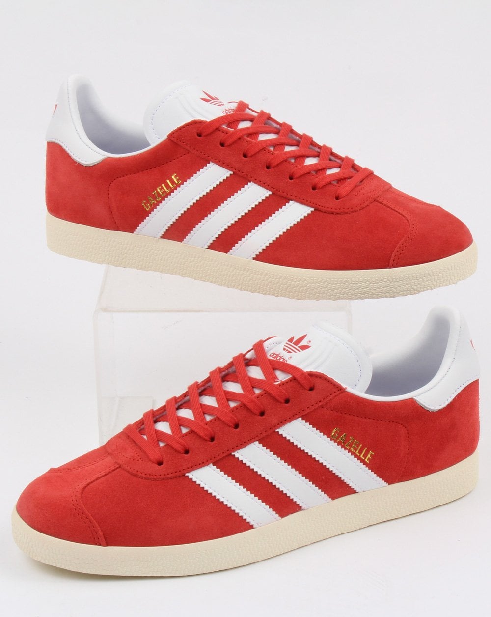 Adidas Gazelle Turnschuhe Rot/Weiß Vintage