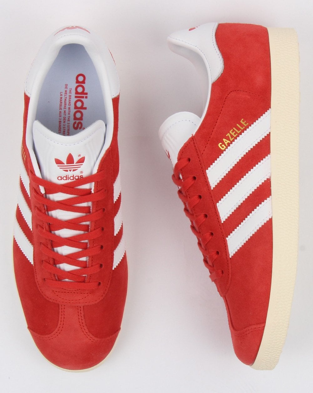 Adidas Gazelle Turnschuhe Rot/Weiß Vintage