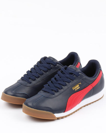 Puma Roma Classic Gum Trainer Peacoat/Ribbon Red