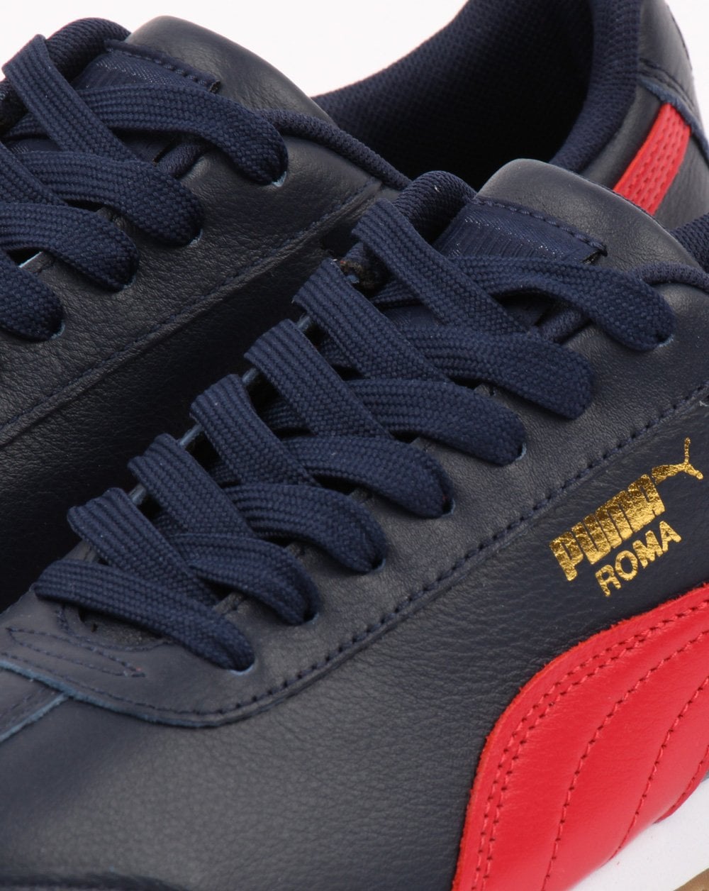 Puma Roma Classic Gum Trainer Peacoat/Ribbon Red