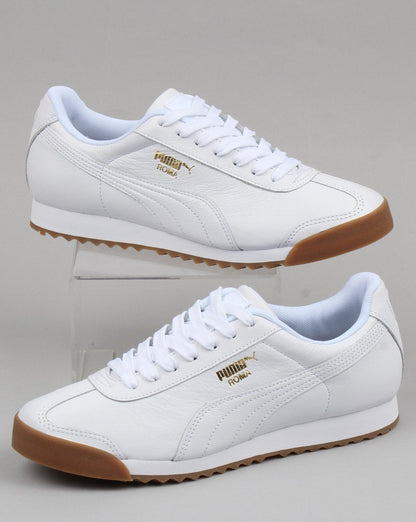 Puma Roma Classic Gum Trainer Weiß/Gold Leder