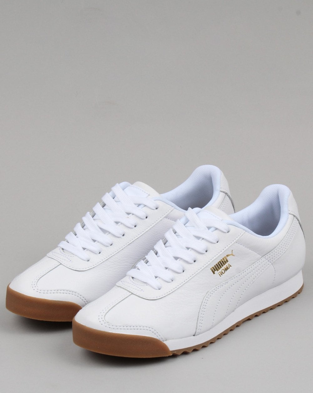 Puma Roma Classic Gum Trainer Weiß/Gold Leder