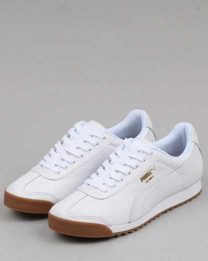 Puma Roma Classic Gum Trainer Weiß/Gold Leder