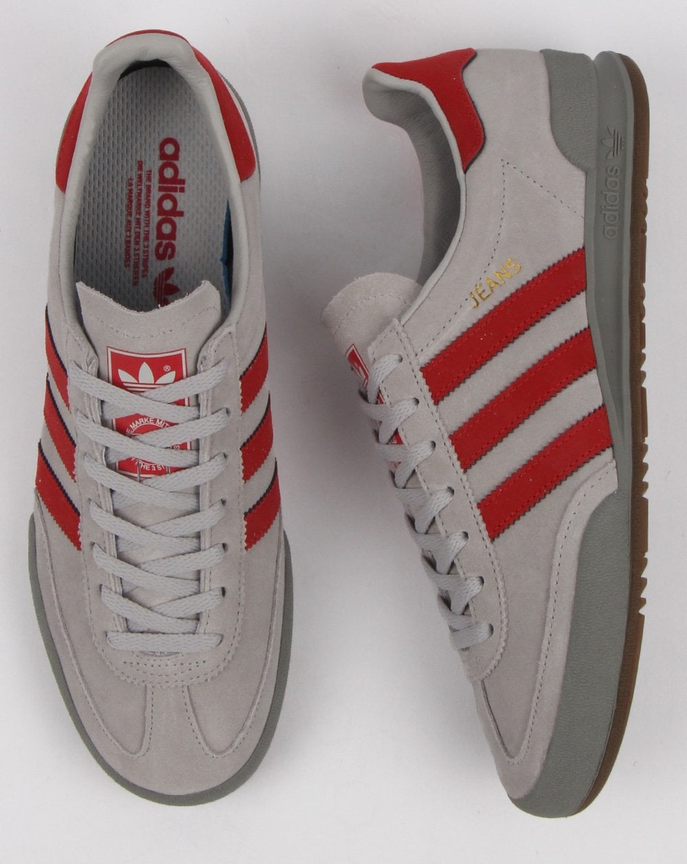 Adidas Jeans Sneakers Grau/Scharlachrot