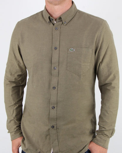 Lacoste Langarmhemd Baobab Grün