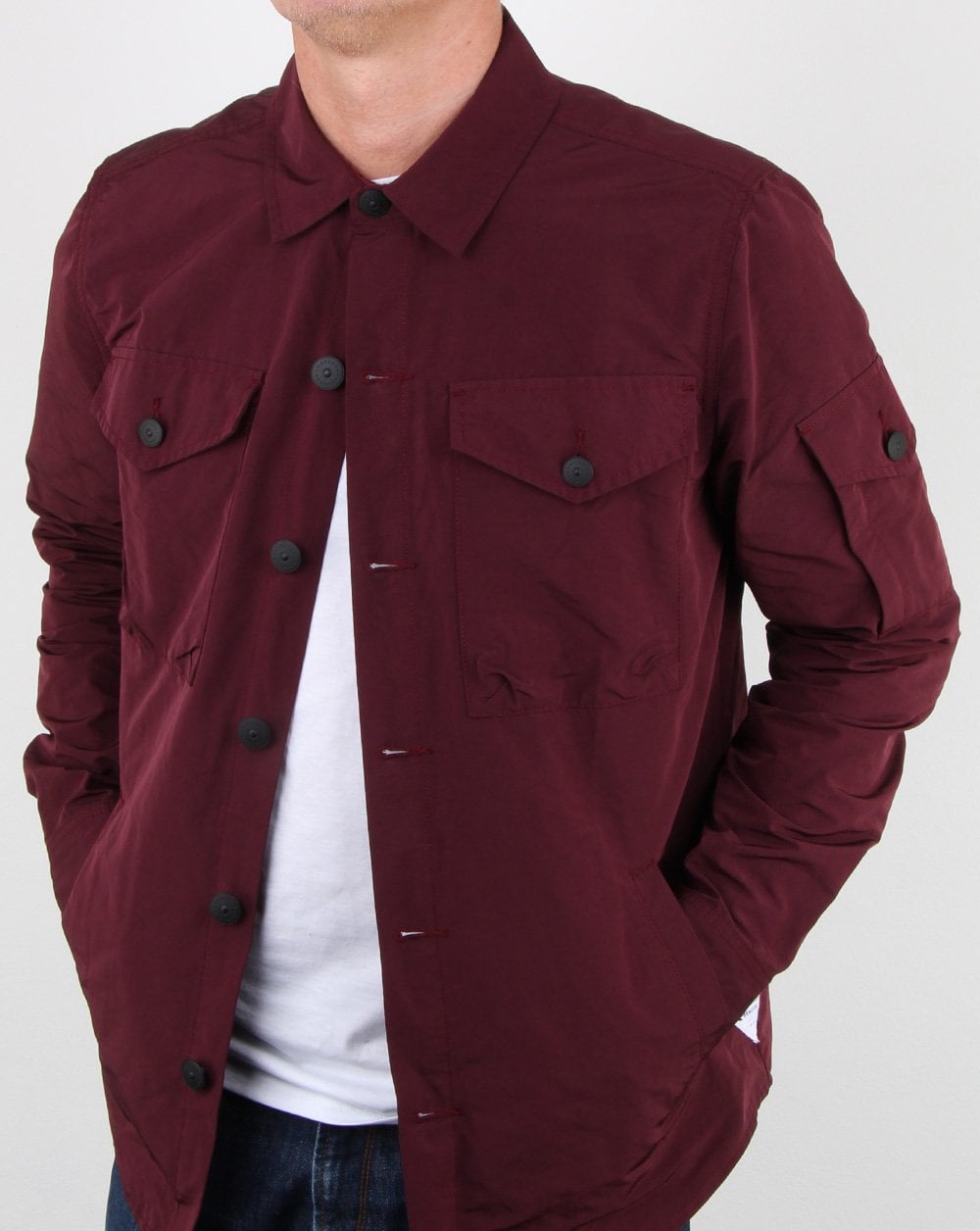 Barbour Business Beacon Askern Überhemd Merlot