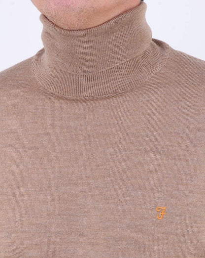 Farah Gosforth Merino Rollkragen Hellsand