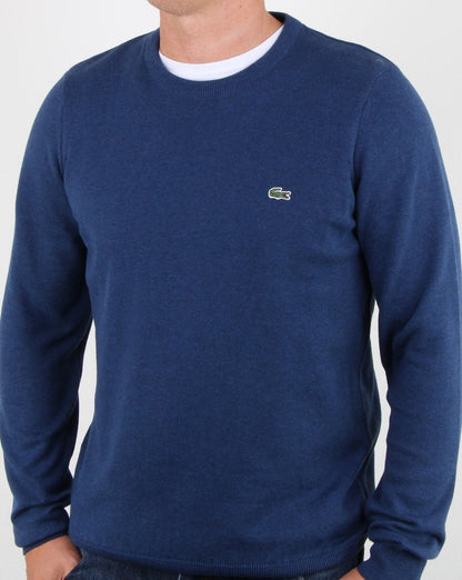 Lacoste – Rundhalspullover in Königsblau