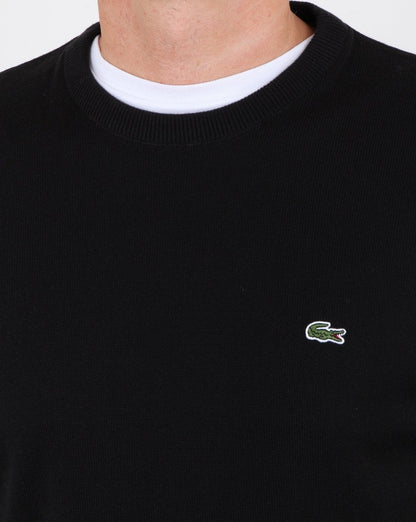 Lacoste Rundhalspullover Schwarz