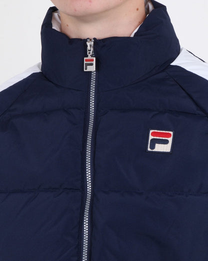 Fila Vintage Ski Pufferjacke Marineblau/Weiß