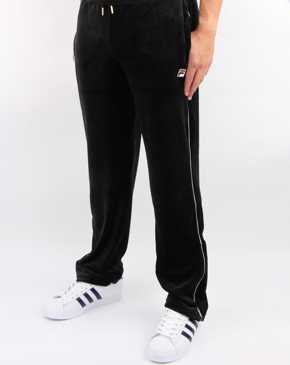 Fila Vintage Cyrus Velours-Trainingshose in Schwarz