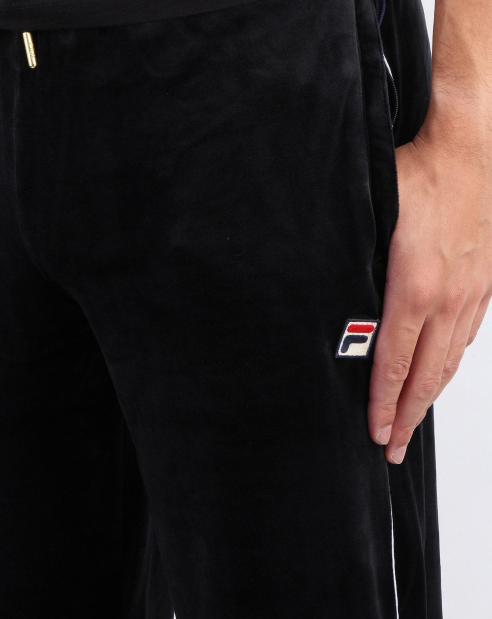 Fila Vintage Cyrus Velour Track Pants Black