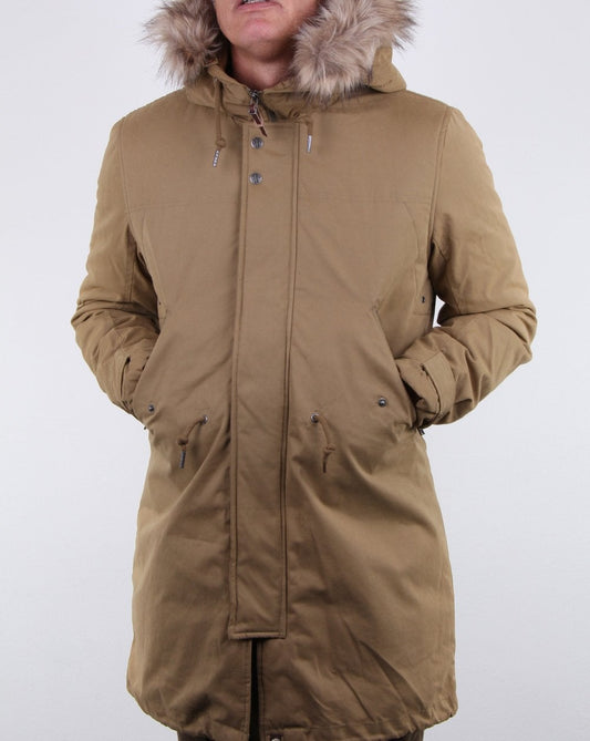 Pretty Green Pretty Green – Parka mit Kapuze in Khaki