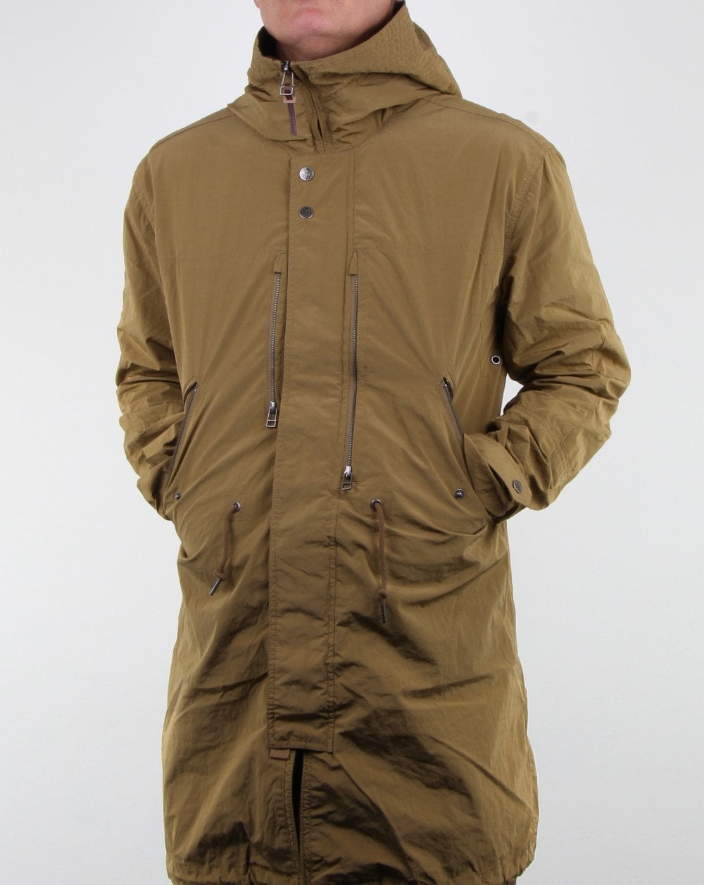 Pretty Green Cambrai Schnorchelparka Khaki
