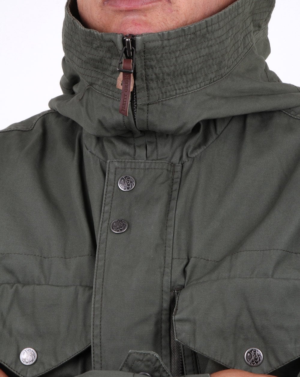 Pretty Green Kildare Mittellange Schnorcheljacke Khaki