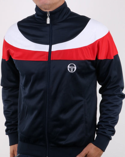 Sergio Tacchini Fohn Trainingsjacke Marineblau/Weiß
