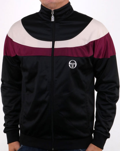 Sergio Tacchini Fohn Trainingsjacke Schwarz/Off-White