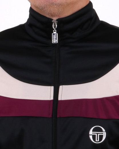 Sergio Tacchini Fohn Trainingsjacke Schwarz/Off-White