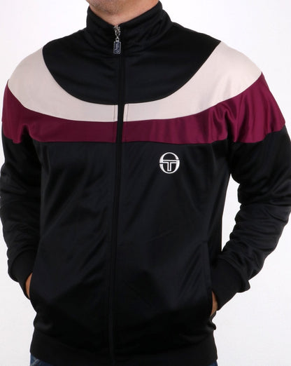 Sergio Tacchini Fohn Trainingsjacke Schwarz/Off-White