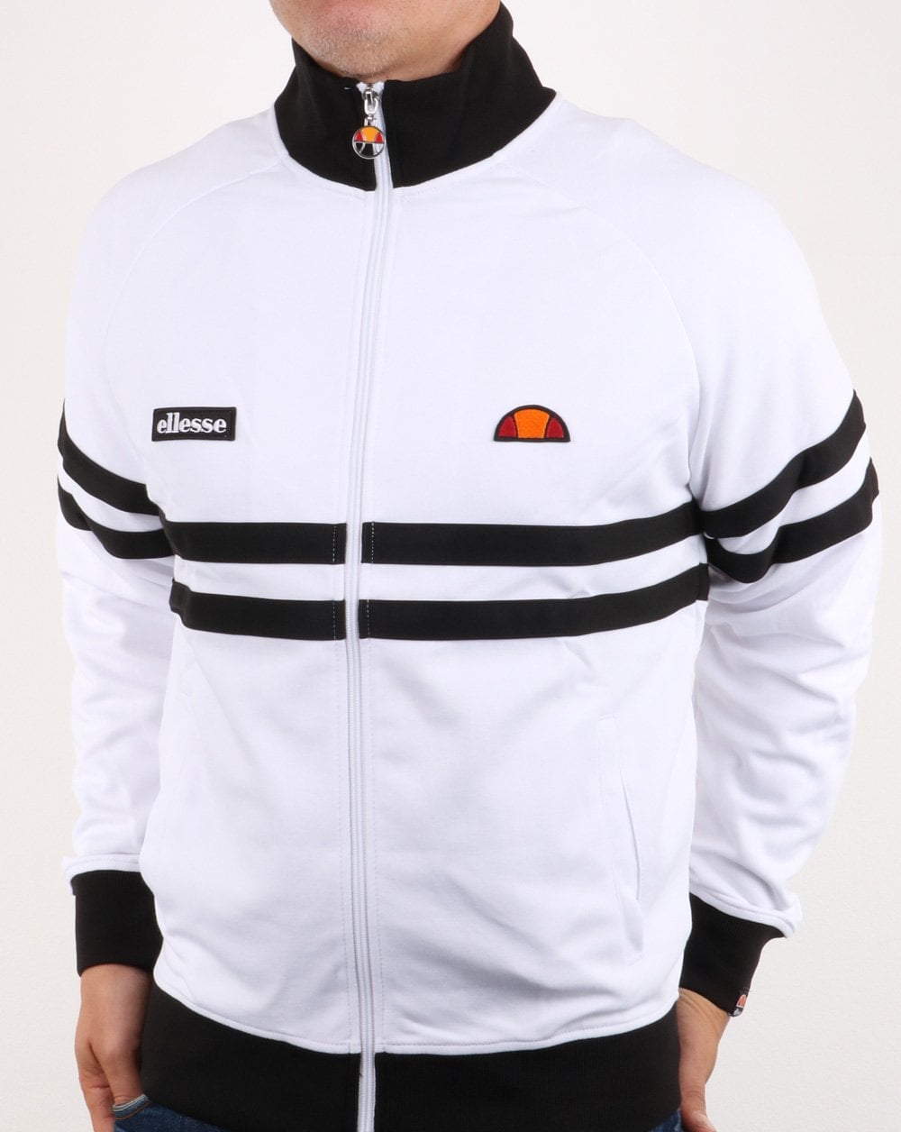 Ellesse Rimini Trainingsjacke Weiß/Schwarz