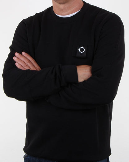 Ma.strum Training Crew Sweatshirt Tiefschwarz
