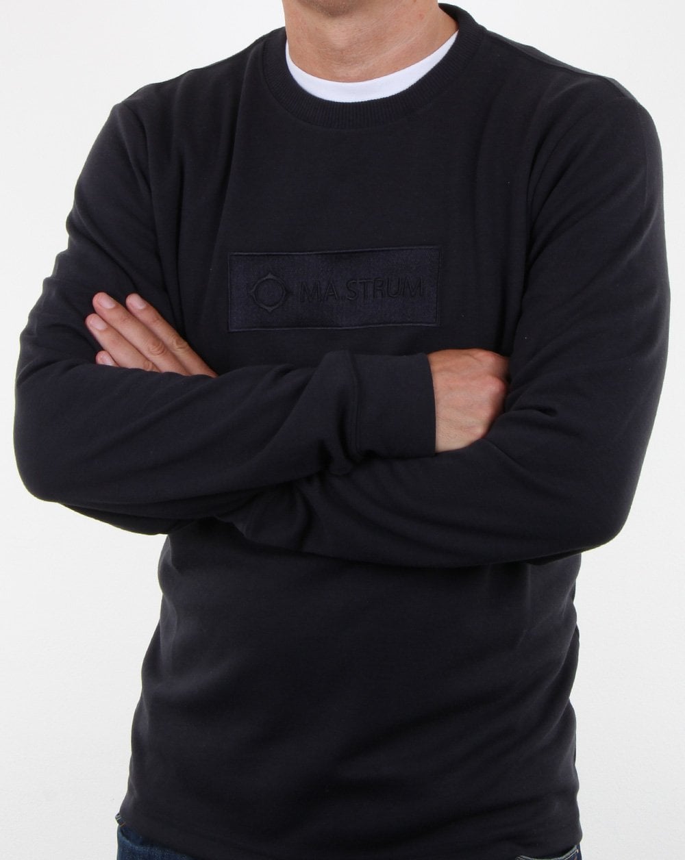 Ma.strum Box Logo Sweatshirt Dark Navy