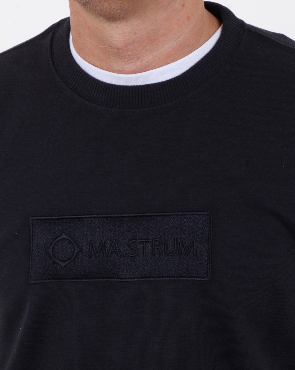 Ma.strum Box Logo Sweatshirt Dunkelmarine