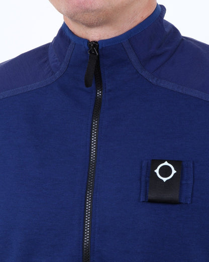 Ma.strum – Sweatshirt mit Viertelreißverschluss, dunkles Indigo