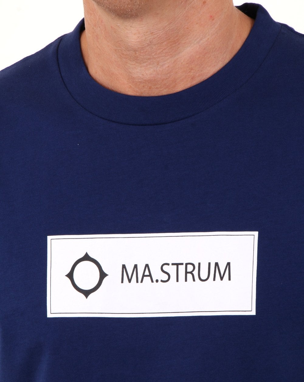 Ma.strum Icon Box Logo T-Shirt Dunkel Indigo