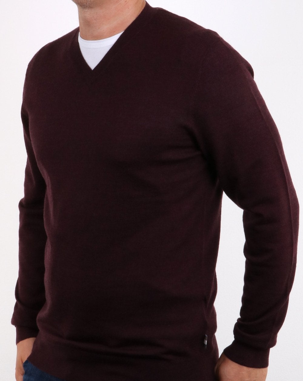 Aquascutum Helm Merino V Neck Port