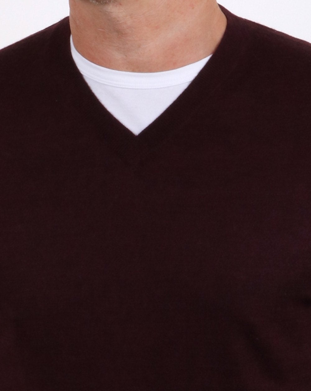 Aquascutum Helm Merino V-Ausschnitt Port