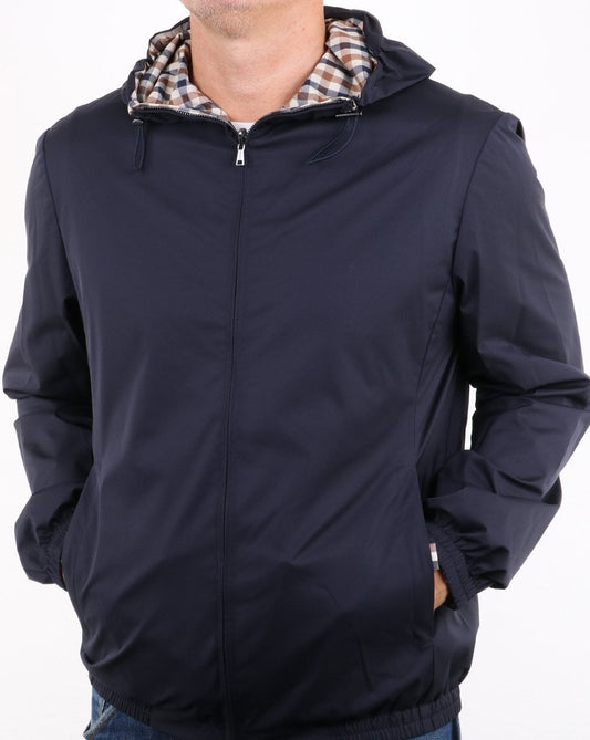 Aquascutum Aquascutum Tyne Wendejacke mit Kapuze, Marineblau