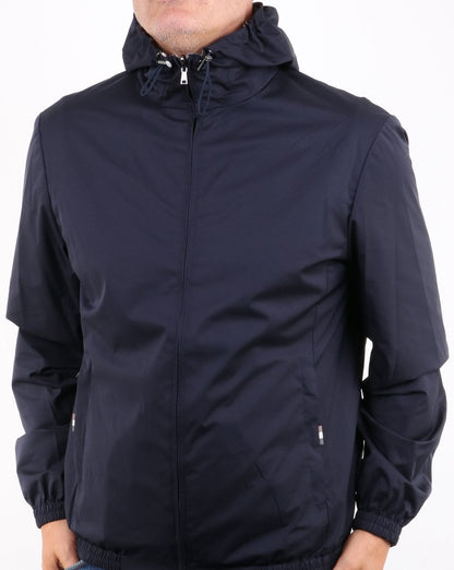 Aquascutum Tyne Wendejacke mit Kapuze, Marineblau