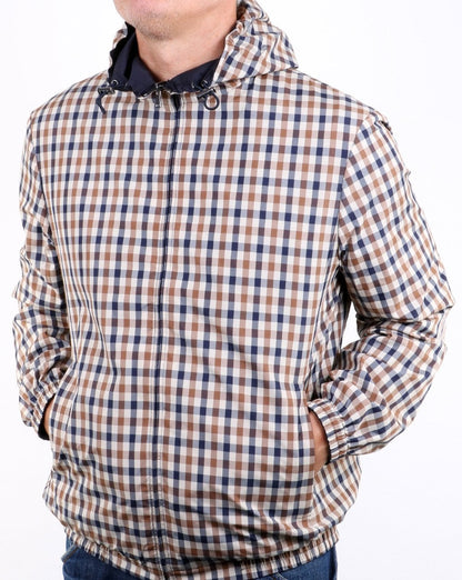 Aquascutum Tyne Wendejacke mit Kapuze, Marineblau