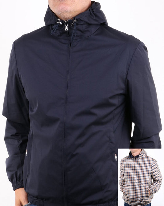 Aquascutum Aquascutum Tyne Wendejacke mit Kapuze, Marineblau