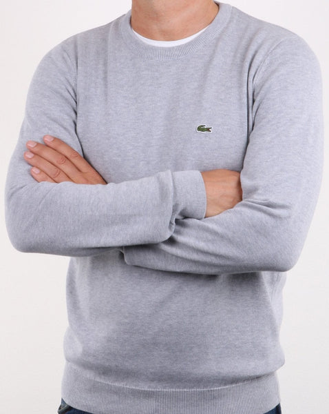 Lacoste Crew Neck Jumper Silver Grey