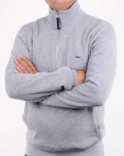 Lacoste Quarter Zip Top Grey