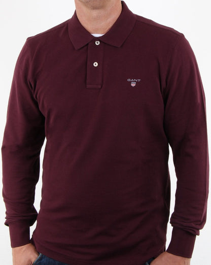 Gant Pique Ls Rugger Polo Lila Abb