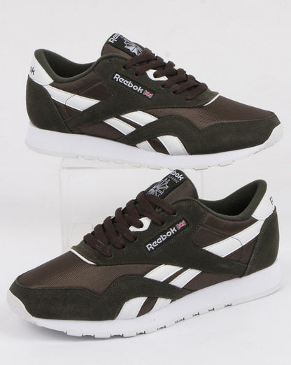 Reebok Cl Nylon Sneakers Dunkelgrün/Weiß