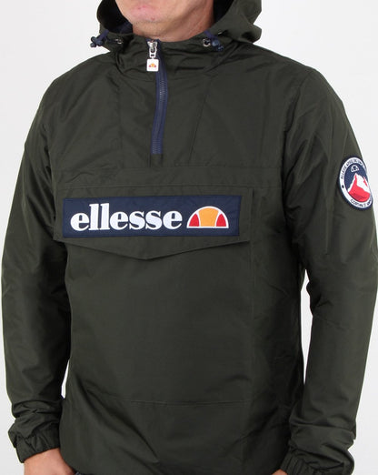 Ellesse – Überziehjacke mit Viertelreißverschluss, tiefes Khaki