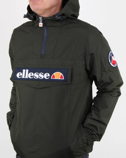 Ellesse – Überziehjacke mit Viertelreißverschluss, tiefes Khaki