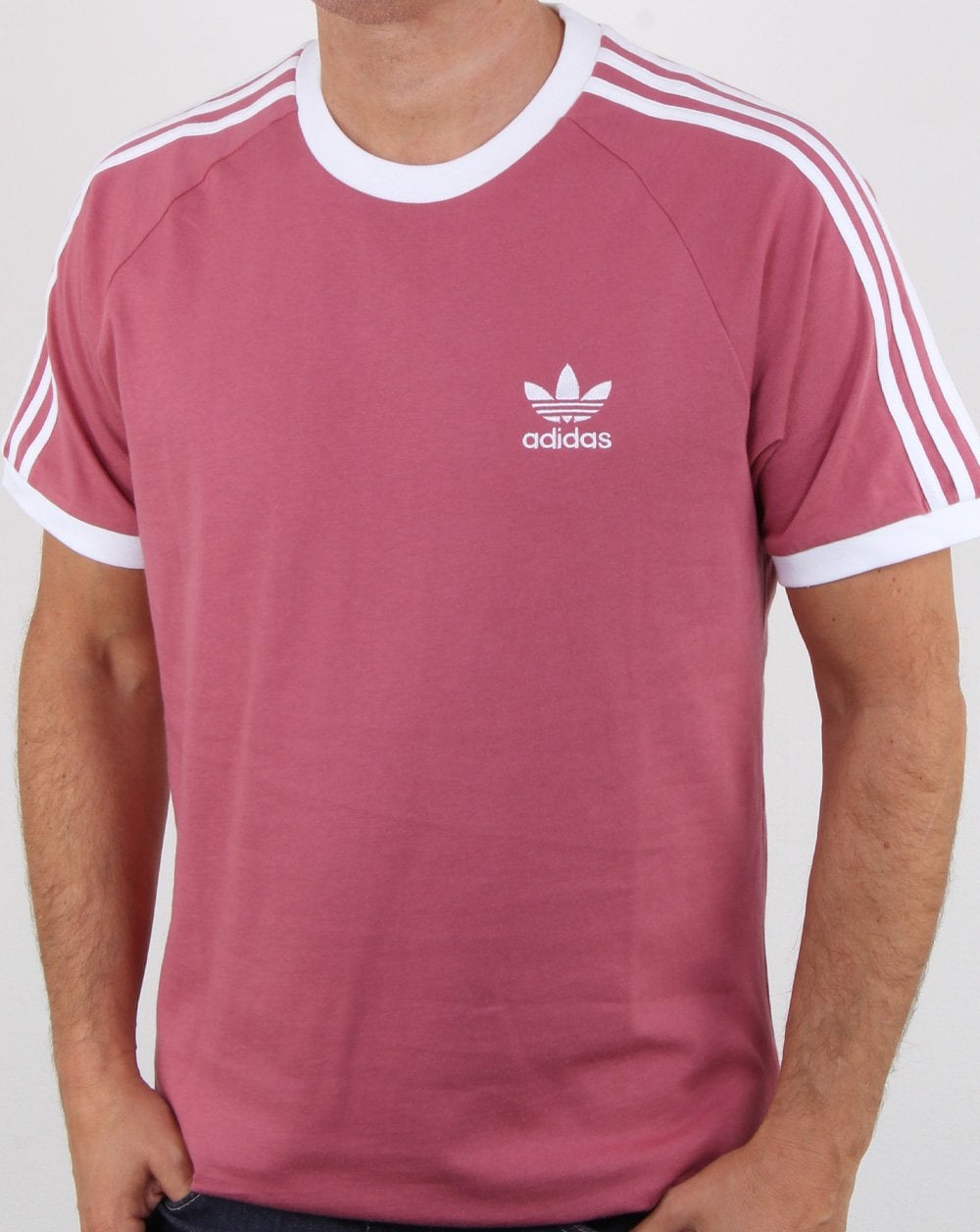 Adidas Originals 3 Stripes T Shirt soft Maroon