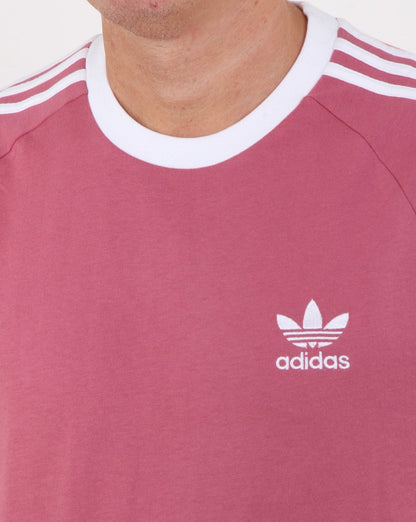 Adidas Originals – T-Shirt mit 3 Streifen, weiches Kastanienbraun