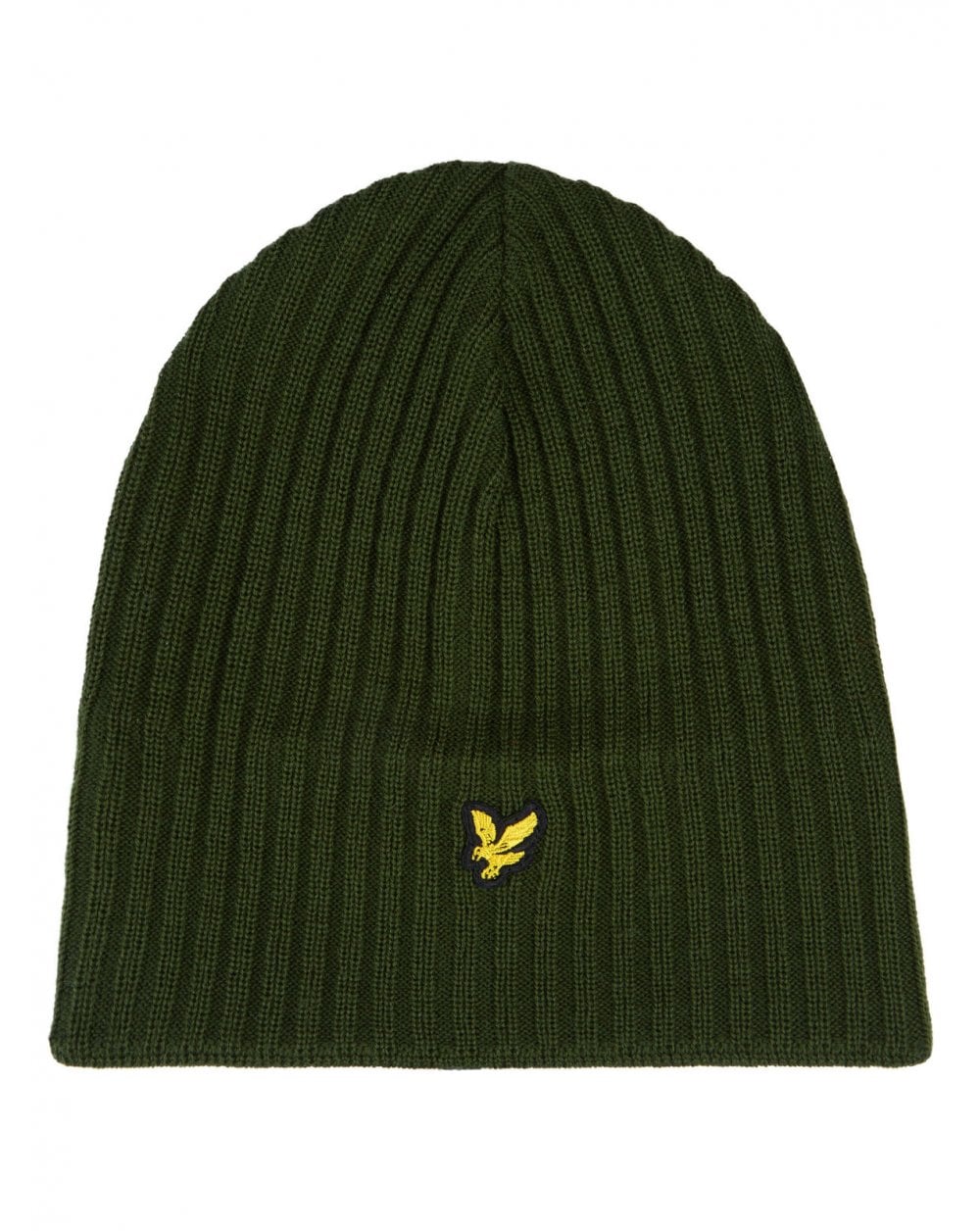 Lyle And Scott – Gerippte Strickmütze in Waldgrün