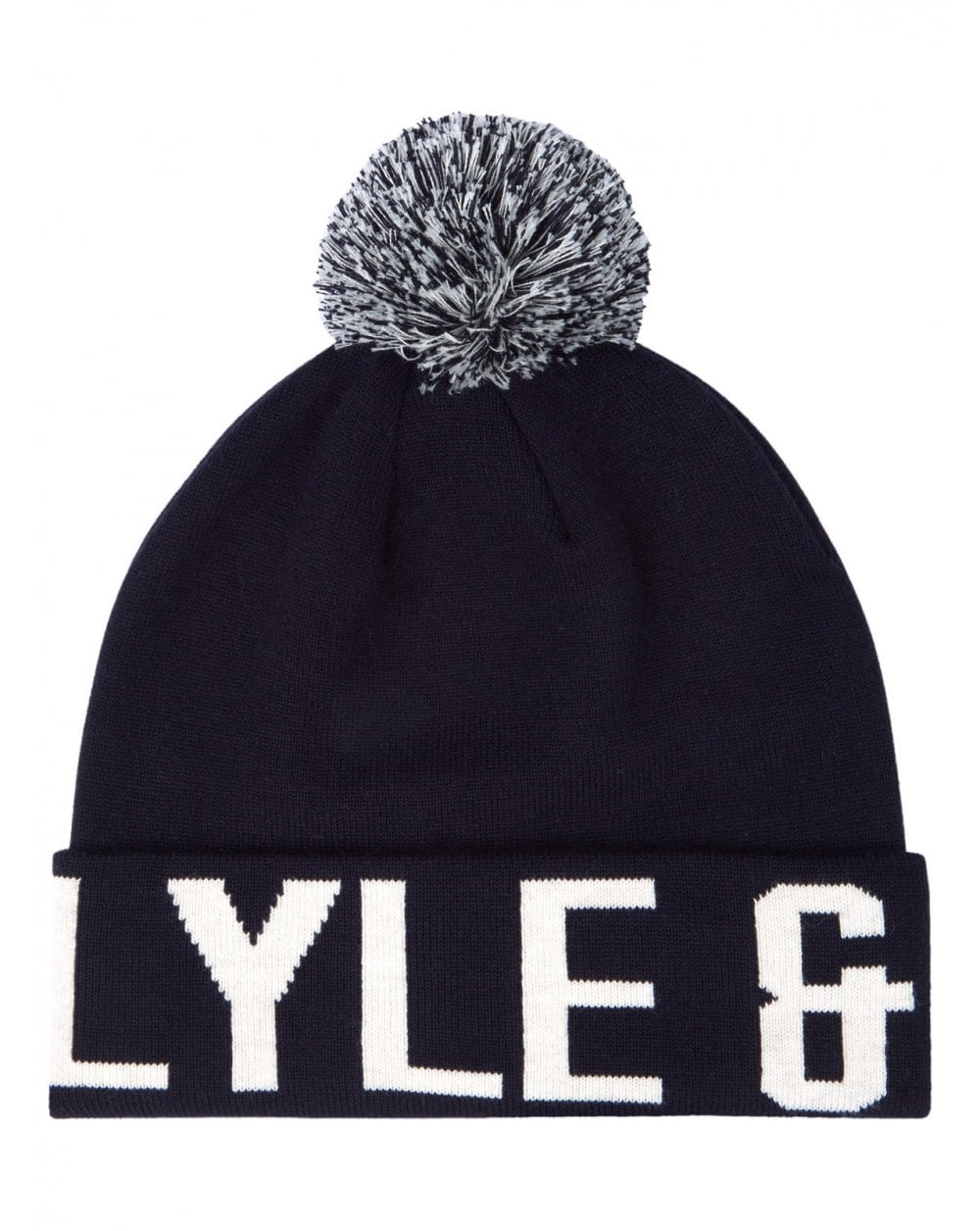 Lyle And Scott – Bommelmütze mit Blocklogo, Marineblau