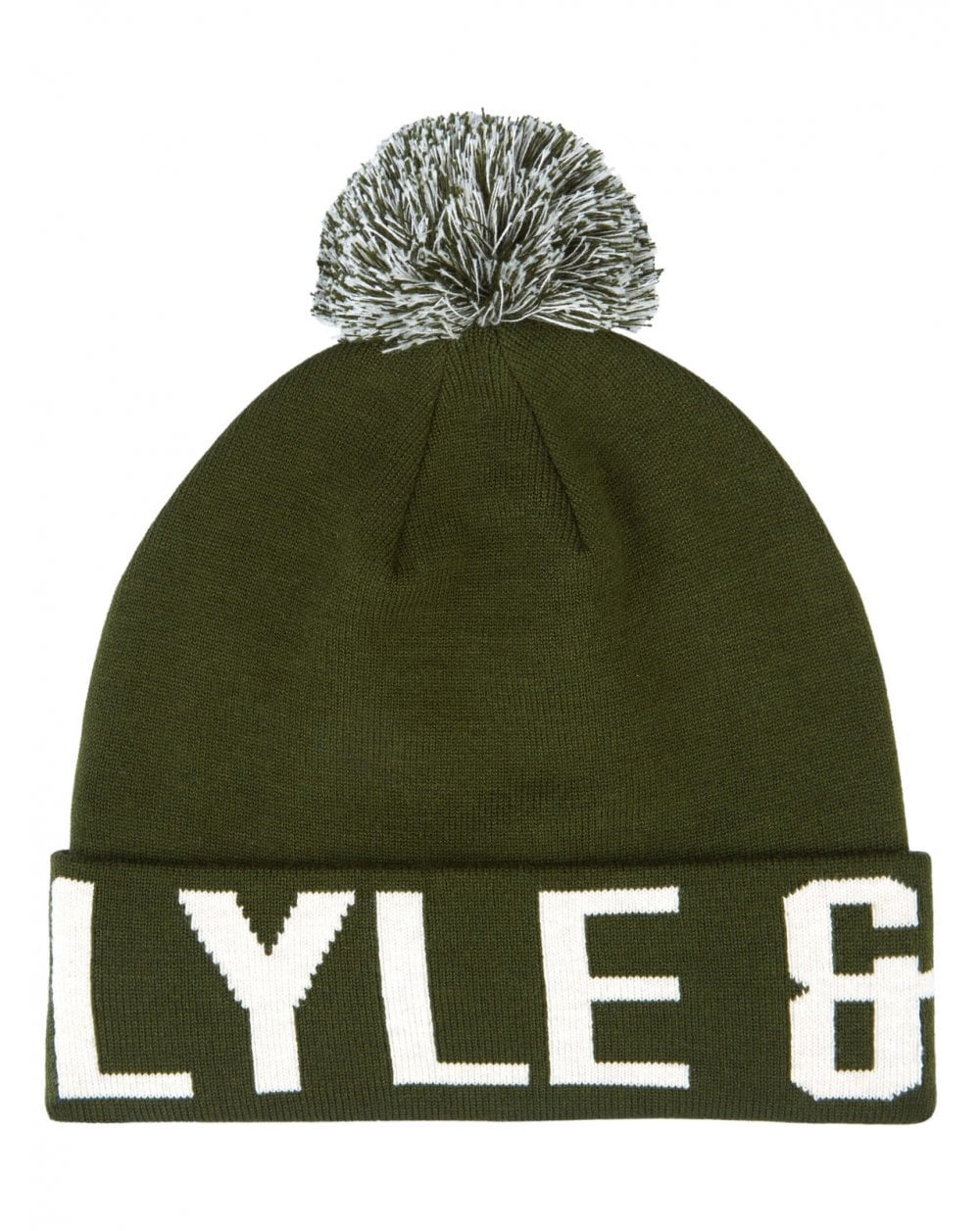 Lyle And Scott – Bommelmütze mit Blocklogo, Waldgrün